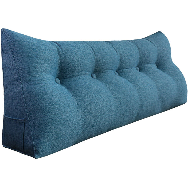 foto del prodotto vercart grande cuscino a cuneo per il riposo a letto, cuscino lungo per la lettura, cuscino decorativo per la testiera, cuscino triangolare per la
