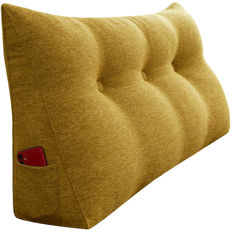 foto del prodotto vercart grande cuscino a cuneo per il riposo a letto, cuscino lungo per la lettura, cuscino decorativo per la testiera, cuscino triangolare per la