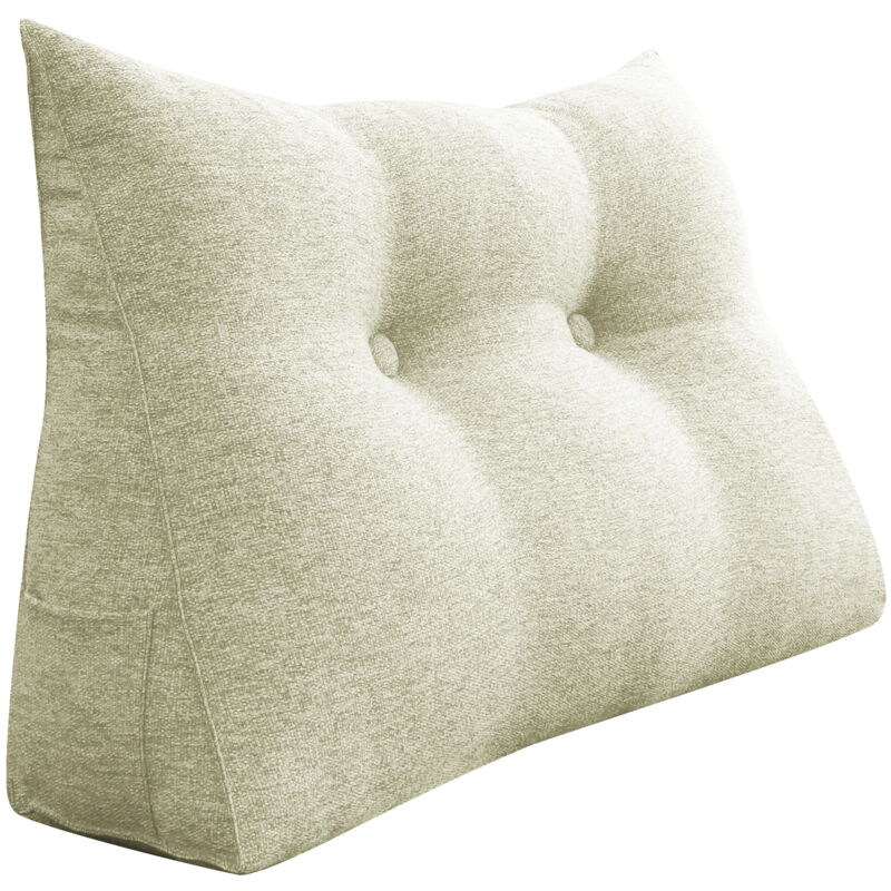 foto del prodotto vercart grande cuscino a cuneo per il riposo a letto, cuscino lungo per la lettura, cuscino decorativo per la testiera, cuscino triangolare per la