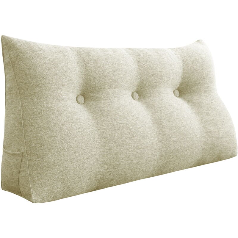 foto del prodotto vercart grande cuscino a cuneo per il riposo a letto, cuscino lungo per la lettura, cuscino decorativo per la testiera, cuscino triangolare per la