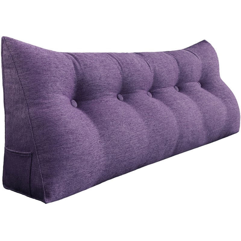 foto del prodotto vercart grande cuscino a cuneo per il riposo a letto, cuscino lungo per la lettura, cuscino decorativo per la testiera, cuscino triangolare per la