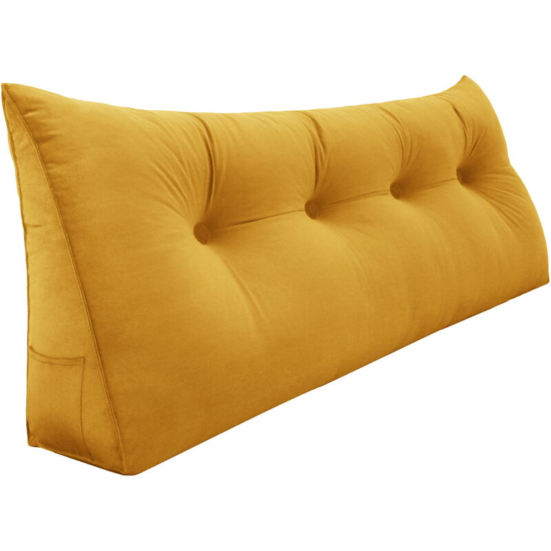 foto del prodotto vercart grande cuscino a cuneo per il riposo a letto, cuscino lungo per la lettura, cuscino decorativo per la testiera, cuscino triangolare per la