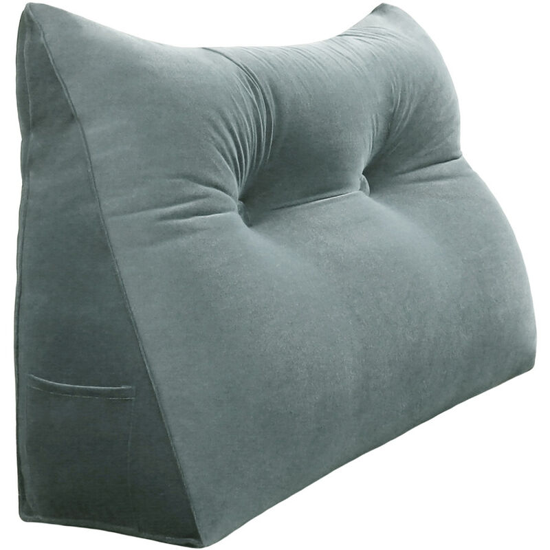 foto del prodotto vercart grande cuscino per la lettura a cuneo, cuscino lungo per la schiena, cuscino decorativo per la testata del letto, cuscino triangolare per