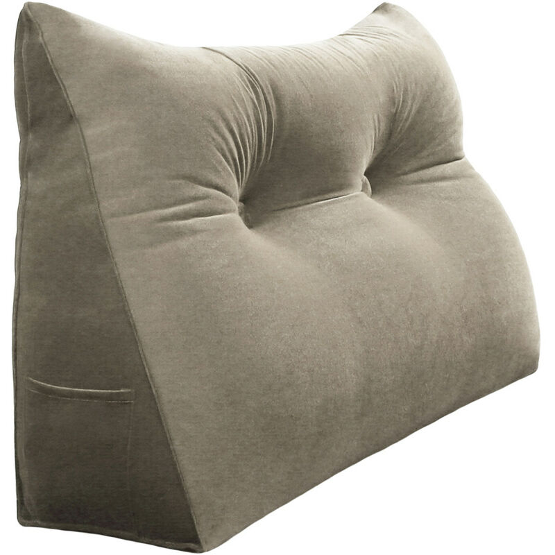 foto del prodotto vercart grande cuscino per la lettura a cuneo, cuscino lungo per la schiena, cuscino decorativo per la testata del letto, cuscino triangolare per
