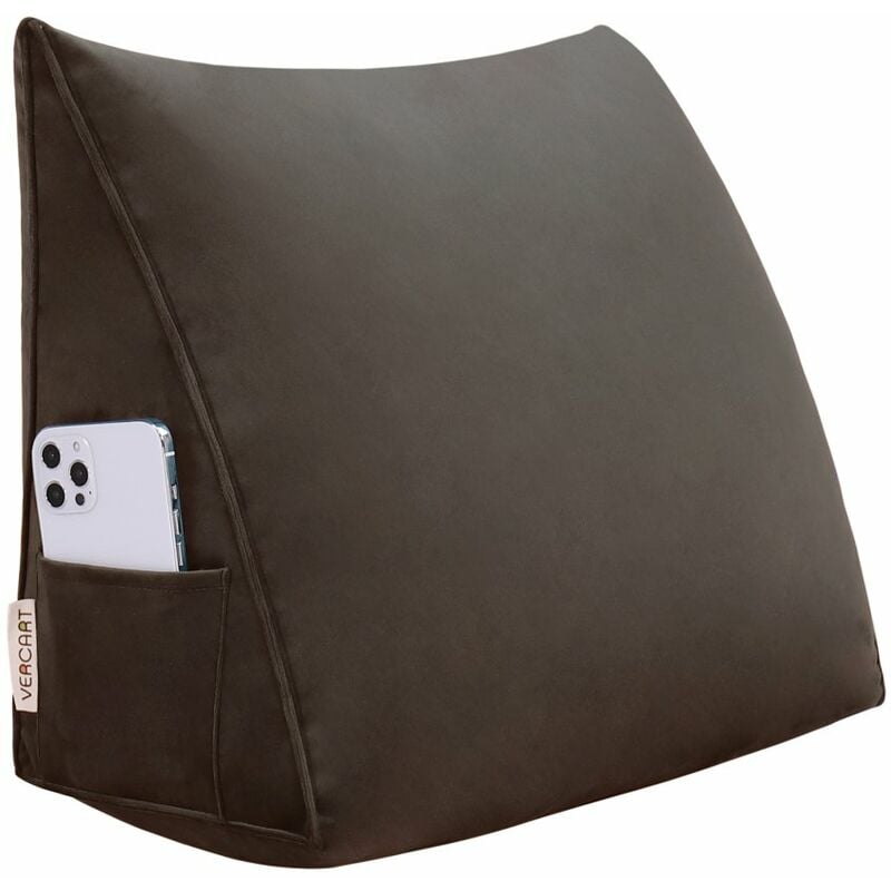 foto del prodotto vercart grande cuscino per la lettura a cuneo, cuscino lungo per la schiena, cuscino decorativo per la testata del letto, cuscino triangolare per