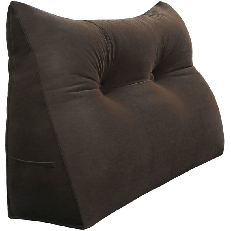foto del prodotto vercart grande cuscino per la lettura a cuneo, cuscino lungo per la schiena, cuscino decorativo per la testata del letto, cuscino triangolare per