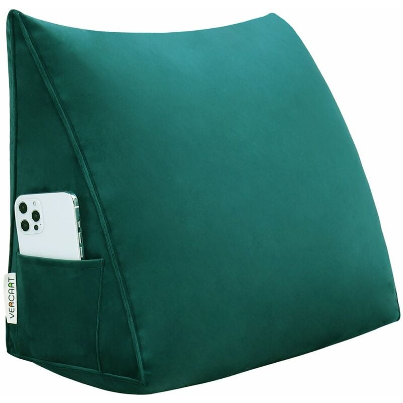 foto del prodotto vercart grande cuscino per la lettura a cuneo, cuscino lungo per la schiena, cuscino decorativo per la testata del letto, cuscino triangolare per