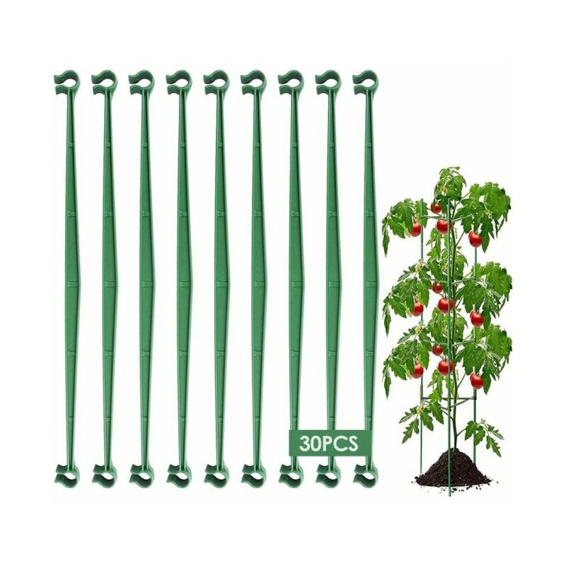foto del prodotto verde confezione da 30 bracci per picchettamento gabbia per pomodoro supporti per piante pali da giardino