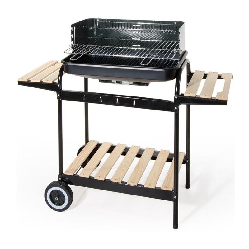 foto del prodotto verdelook barbecue con carrello in acciaio verniciato 103x44x90 cm con piani di appoggio
