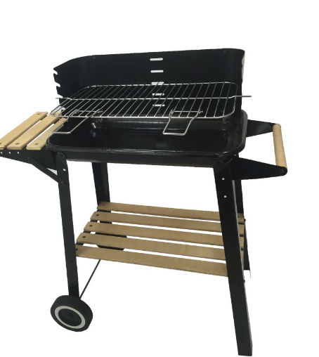 foto del prodotto verdelook barbecue in acciaio a carrello con due ripiani, 102x44x89 cm