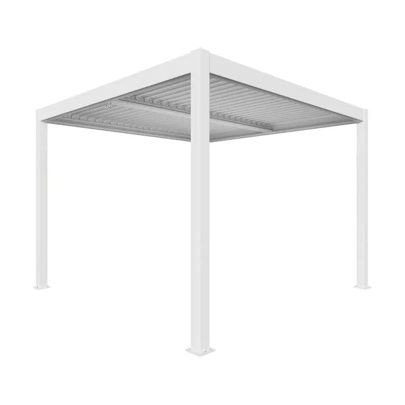 foto del prodotto verdelook pergola bioclimatica da esterno artemide in alluminio bianco 3x3 m