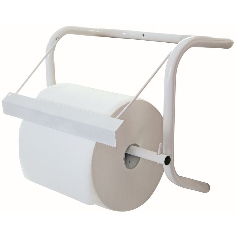 foto del prodotto verdelook portarotolo a parete industriale bianco 39x42 cm