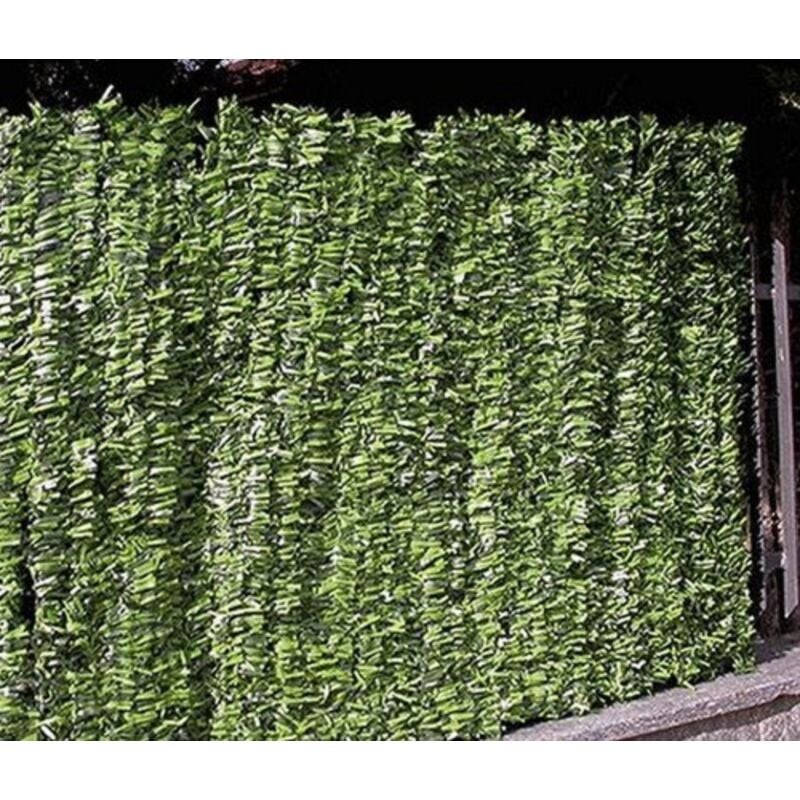 foto del prodotto verdelook siepe artificiale green a foglia lunga sintetica 1x3 mt in pvc verde lavabile da esterno