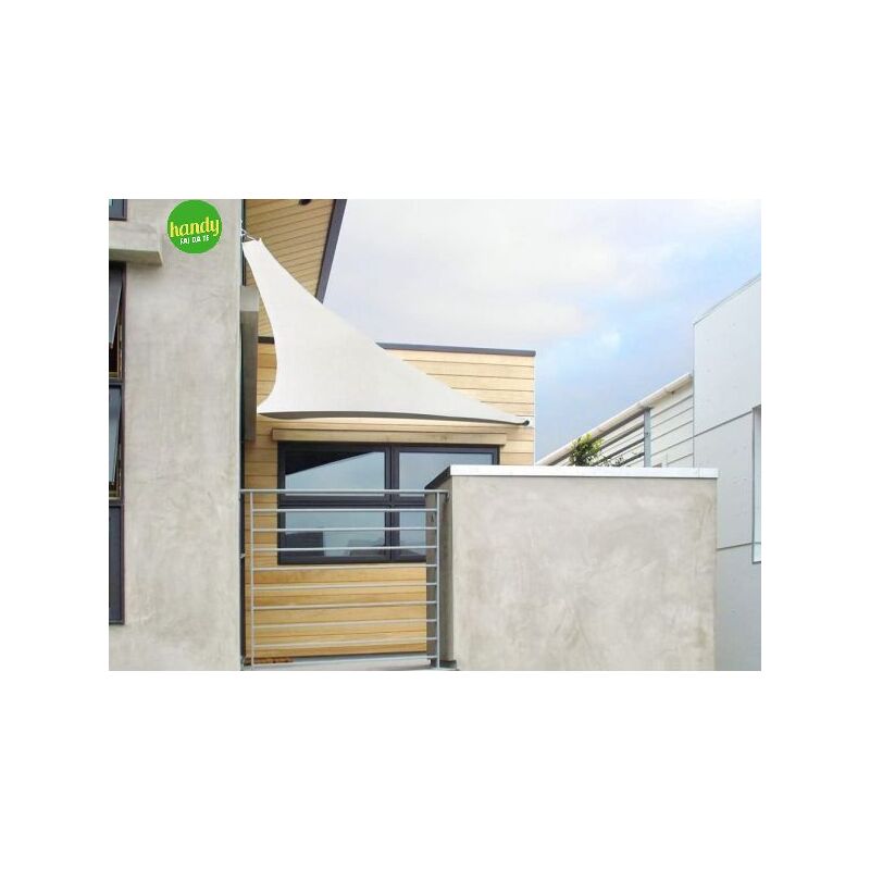 foto del prodotto verdelook tenda a vela triangolare bianca 5 x 5 x 5 mt