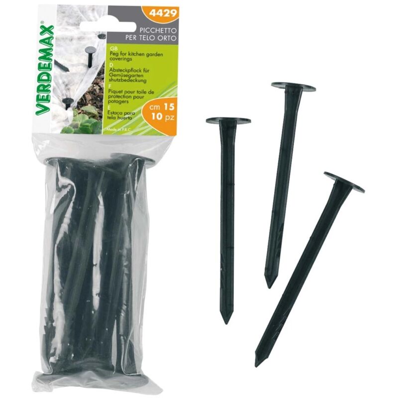 foto del prodotto verdemax picchetti fissatelo e fermafilm plastico 8 mm x 15 cm