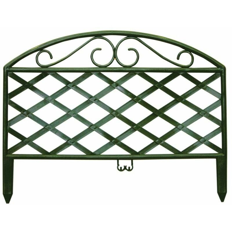 foto del prodotto verdemax recinzione giardino aiula modulare in plastica ornamento bordo 5 pz
