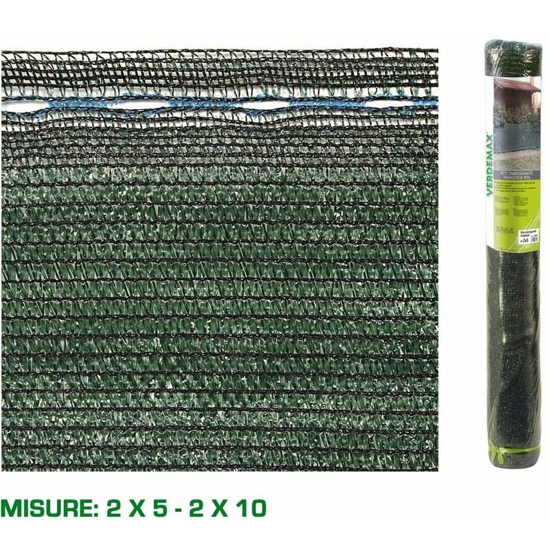 foto del prodotto verdemax rete frangivista telo ombreggiante 90 verde oscurante frangivento pergolati misure 2 x 5 m