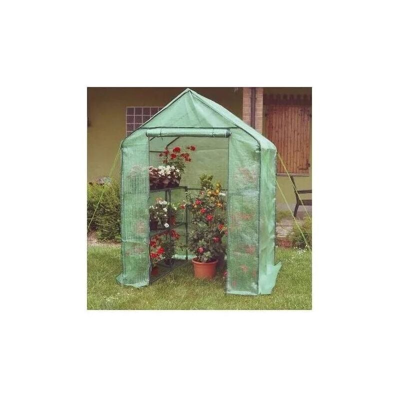 foto del prodotto verdemax serra da giardino a casetta anemone 140x140x195 cm