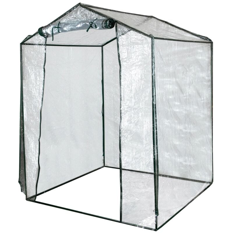 foto del prodotto verdemax serra da giardino a casetta francesca con telo in pvc, 155x155x205 cm