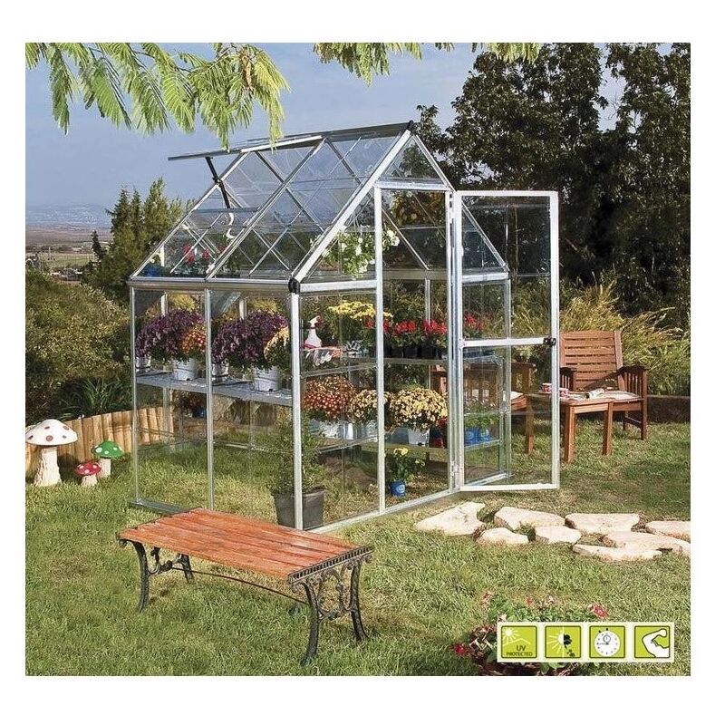foto del prodotto verdemax serra per giardino in policarbonato doritis mini , 185x122x209 cm