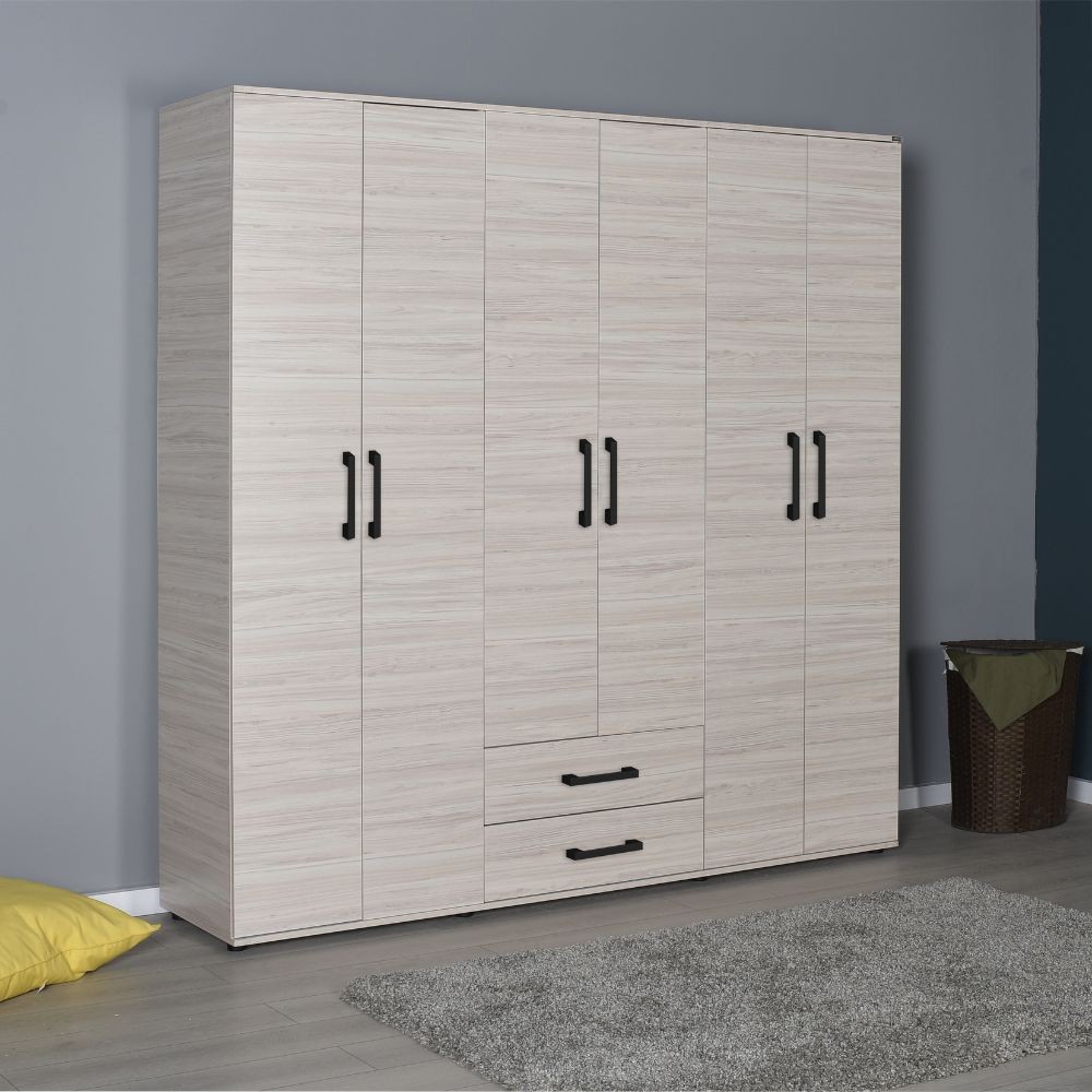 foto del prodotto veriaffari.it armadio grd4262023 rovere 6 ante e 2 cassetti