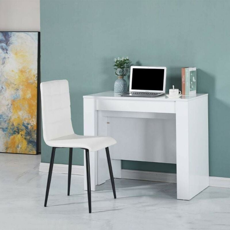 foto del prodotto veriaffari.it consolle allungabile ofelia 90x50x76h cm colore bianco