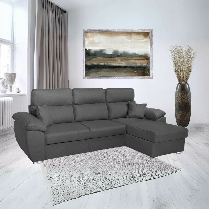 foto del prodotto veriaffari.it divano con penisola contenitore grigio comoii twist20