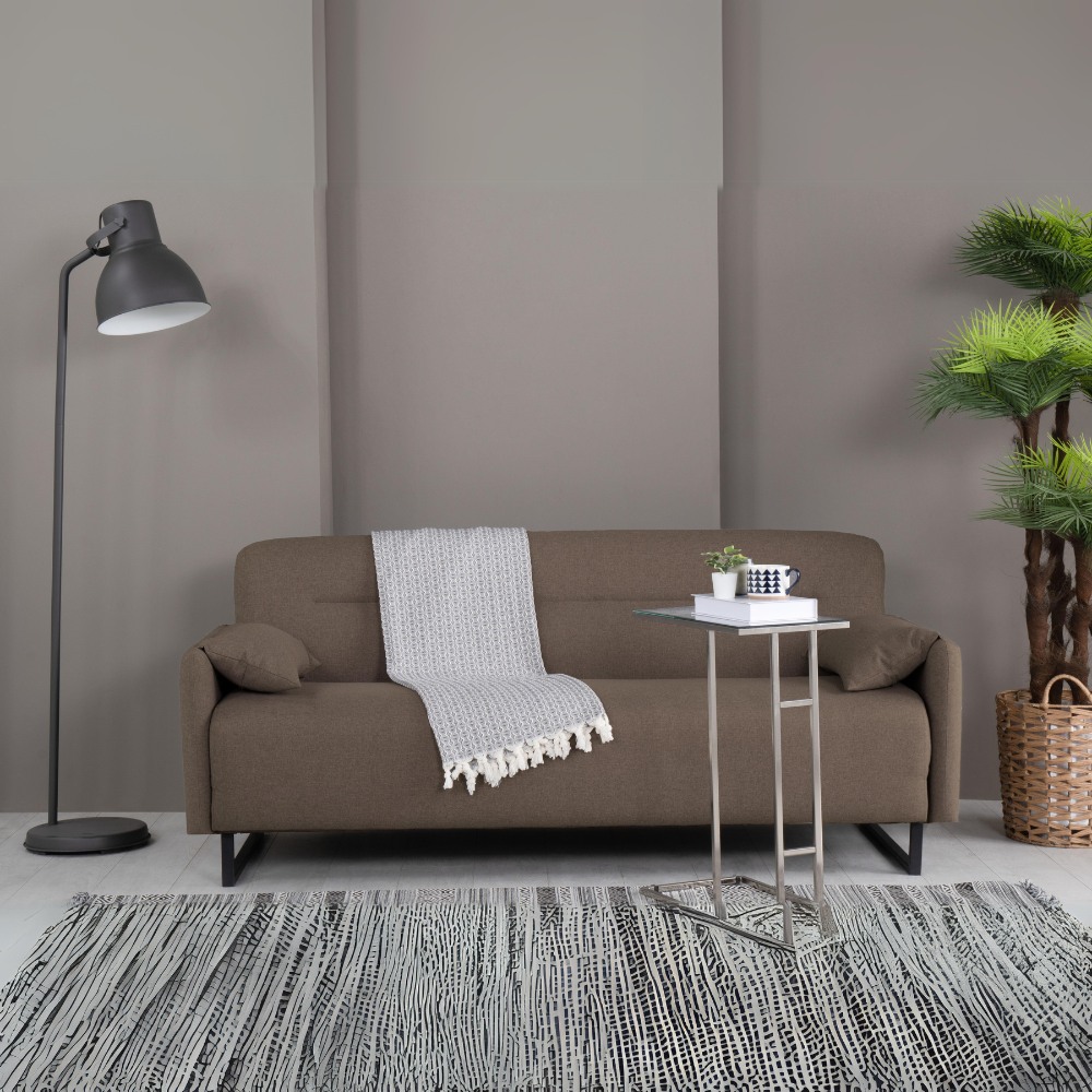 foto del prodotto veriaffari.it divano funzione letto odin 3 posti in tessuto beige 199x85x85h