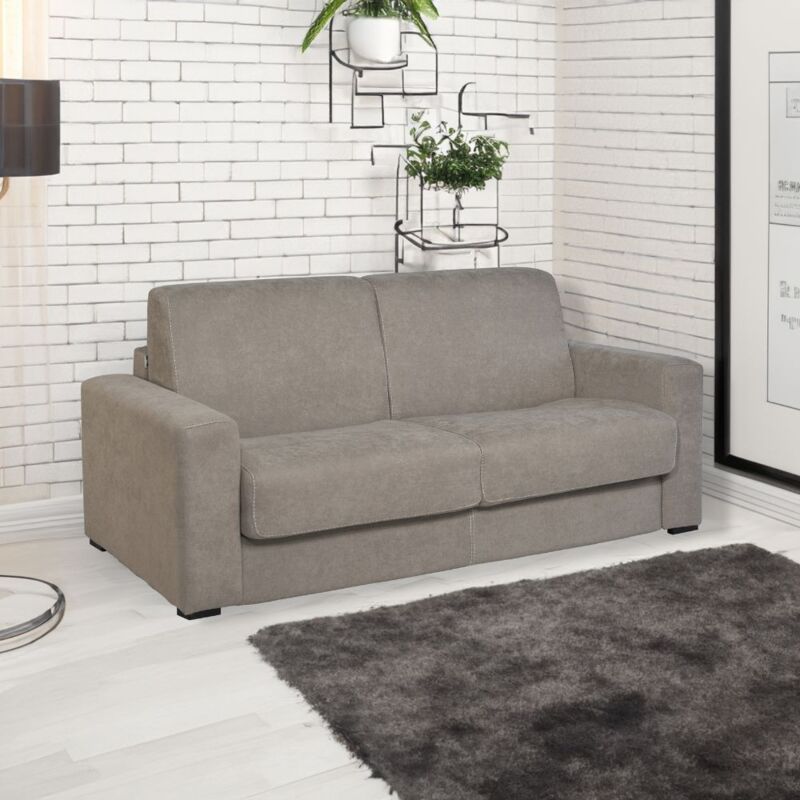 foto del prodotto veriaffari.it divano letto 3 posti kriog tessuto barrel19 tortora 197x96x90h