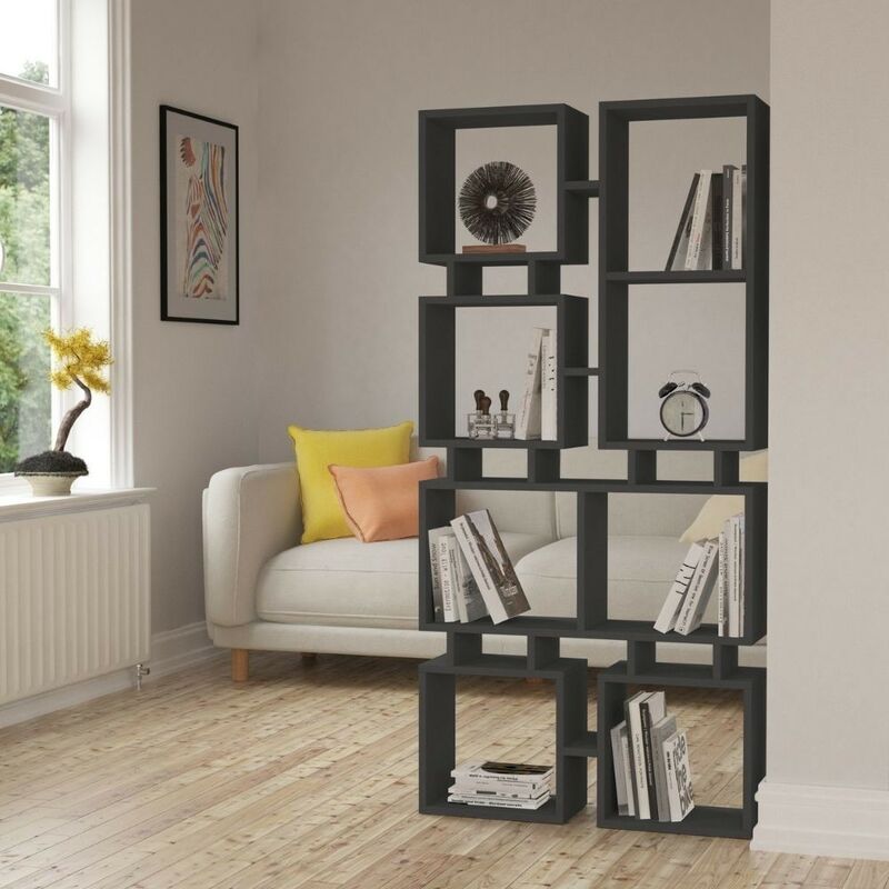 foto del prodotto veriaffari.it libreria bifacciale rail 79x166,5 colore antracite
