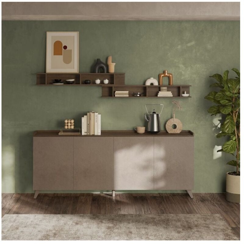 foto del prodotto veriaffari.it madia 4 ante polan 241x42x99h colore bronzo mercure