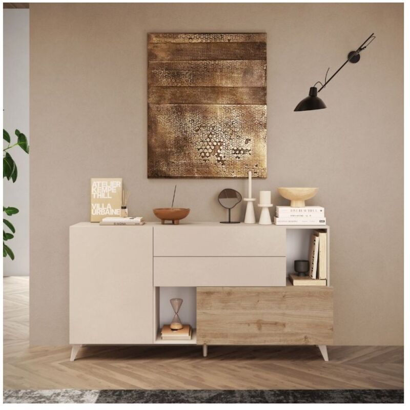 foto del prodotto veriaffari.it madia marion 180x42x94h colore cashmere e cadiz