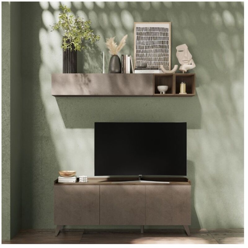 foto del prodotto veriaffari.it mobile porta tv 3 ante polan 181x42x72h colore bronzo e mercure