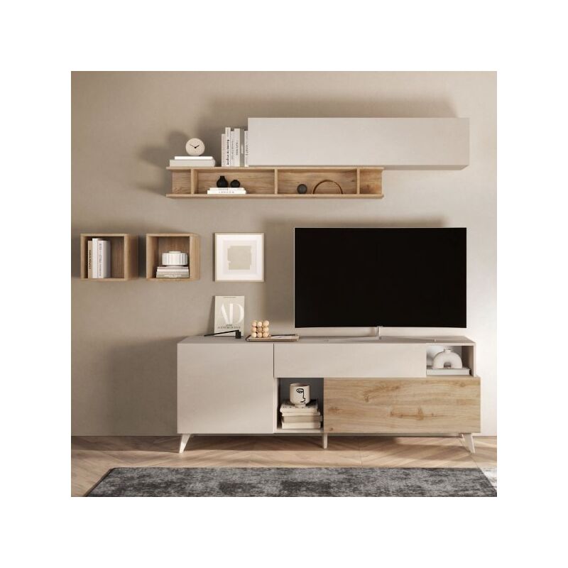 foto del prodotto veriaffari.it porta tv marion 180 cm in cashmere e cadiz