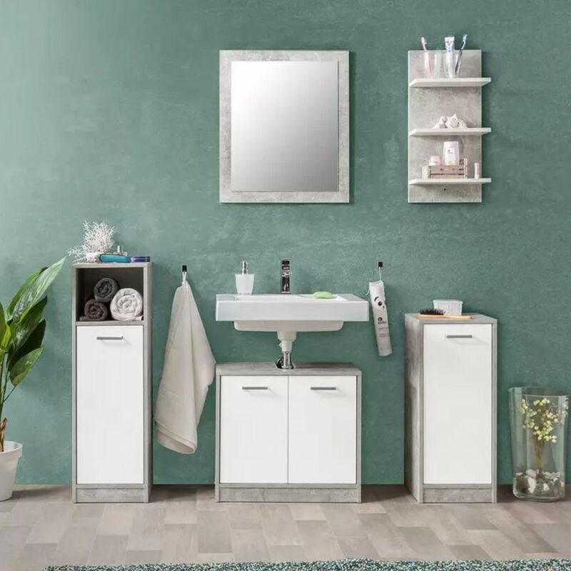 foto del prodotto veriaffari.it set bagno madeira colore beton bianco
