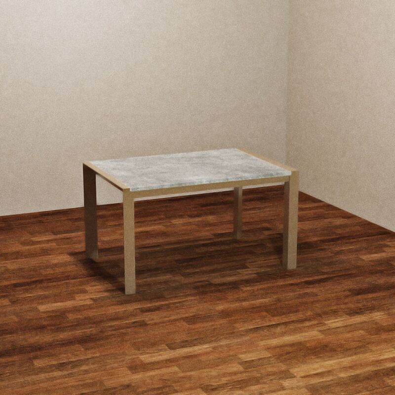 foto del prodotto veriaffari.it tavolo allungabile struttura tortora e piano cemento 130x80 cm golia