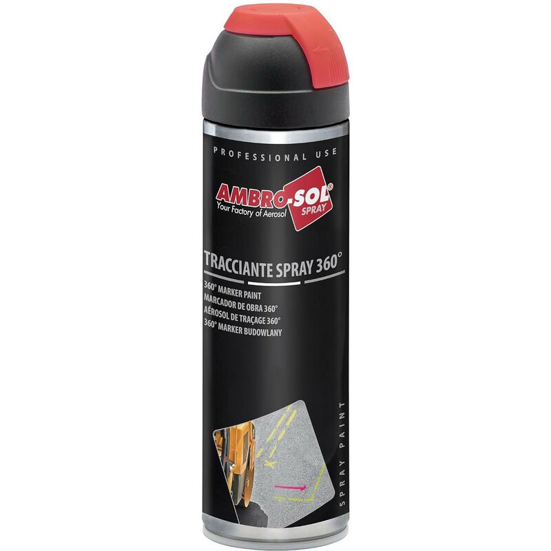 foto del prodotto vermice tracciante marker rosso fluorescente ambro sol spray 360 da 500 ml