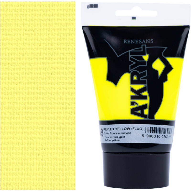 foto del prodotto vernice acrilica a kryl artistic renesans 100ml 49 giallo fluorescente