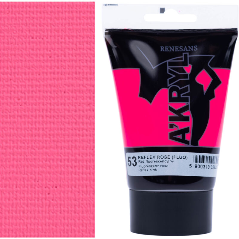foto del prodotto vernice acrilica a kryl artistic renesans 100ml 53 rosa fluorescente