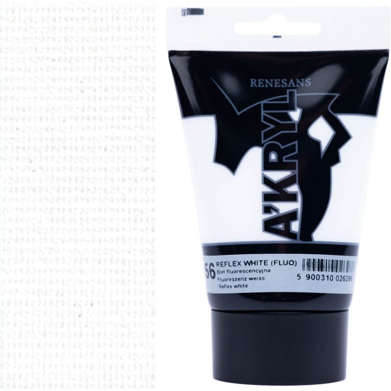 foto del prodotto vernice acrilica a kryl artistica renesans 100ml 56 bianco fluorescente