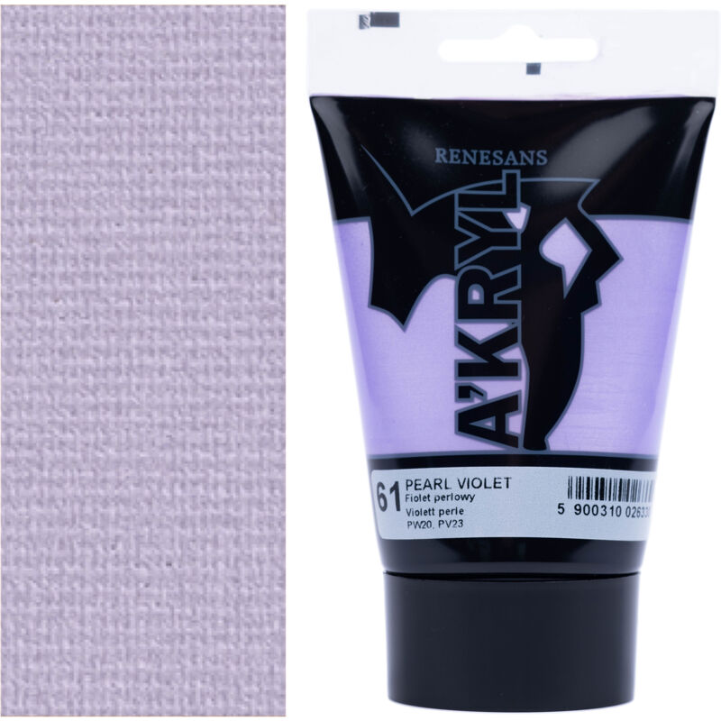 foto del prodotto vernice acrilica a kryl perla artistica renesans 100ml 61 viola perla