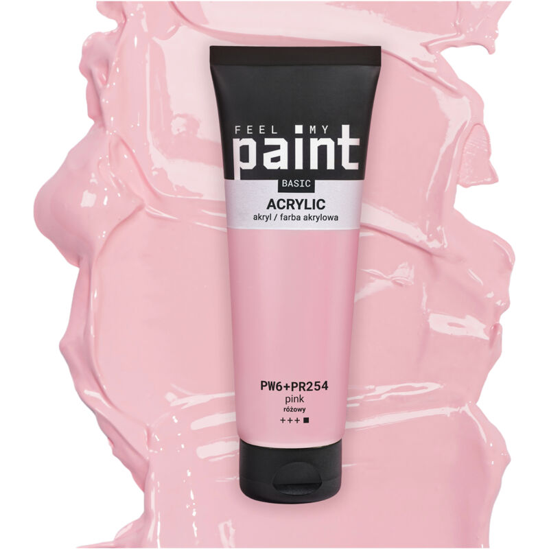 foto del prodotto vernice acrilica artistica professionale 120ml feelmypaint 18 rosa