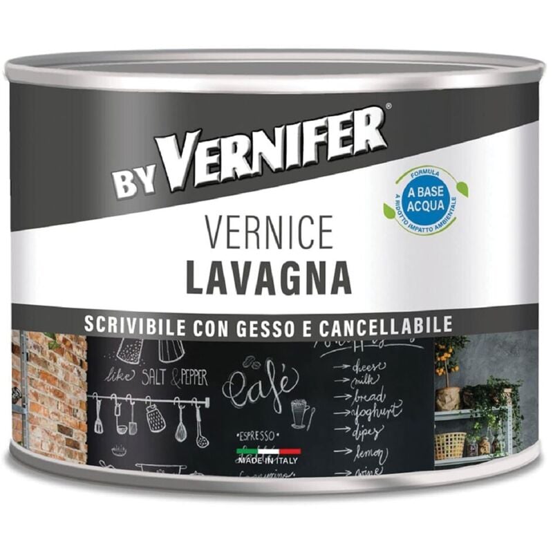 foto del prodotto vernice acrilica base acqua lavagna 'vernifer' ml. 500 - antracite (4809)