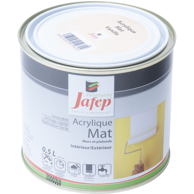 foto del prodotto vernice acrilica opaca vaniglia jafep 0,5l