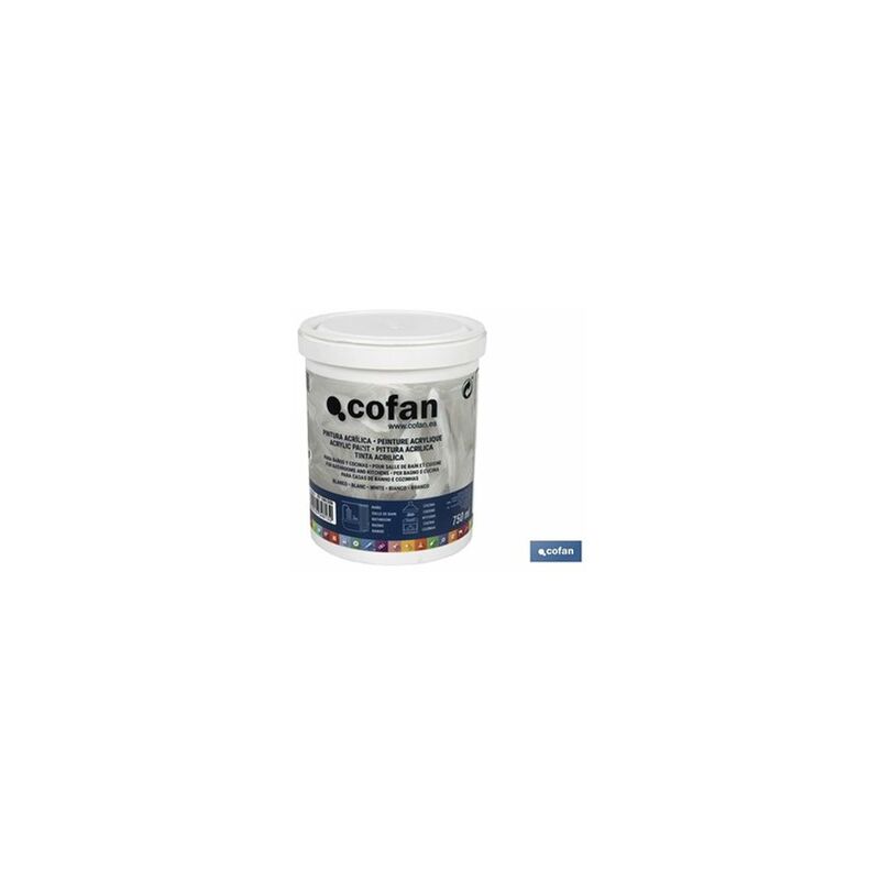 foto del prodotto vernice acrilica per bagni e cucine 750 ml bianca