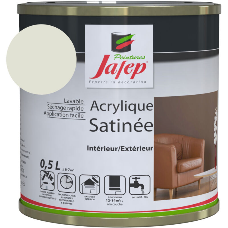 foto del prodotto vernice acrilica satinata avorio jafep 0,5 l