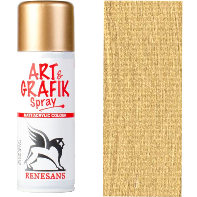 foto del prodotto vernice acrilica spray effetto metallico aerosol renesans rich gold 200ml