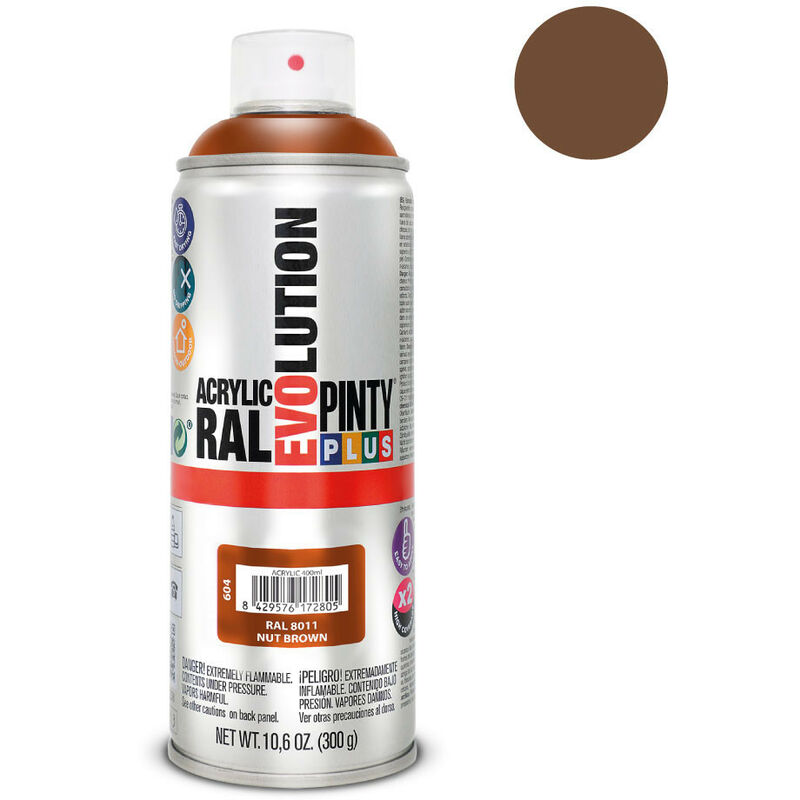 foto del prodotto vernice aerosol acrilico. 520cc ral 8011 noce bruna asciugatura rapida