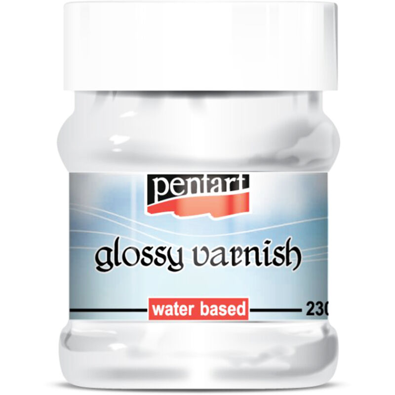 foto del prodotto vernice all acqua gloss per decoupage su vetro, pentart impermeabile 230ml