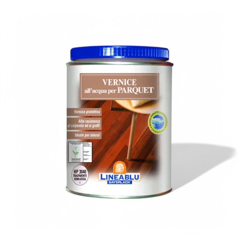 foto del prodotto vernice all acqua per parquet trasparente semilucida 750 ml hp 3040